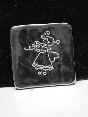 Silver Tone Square Angel Friends Quote Keepsake Charm Jewelry Present Gift
